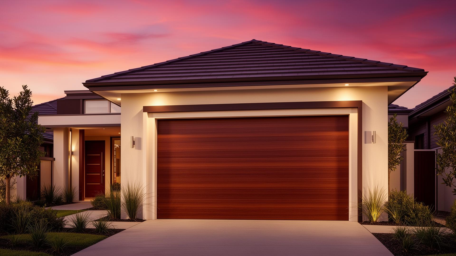 Modern residential garage door